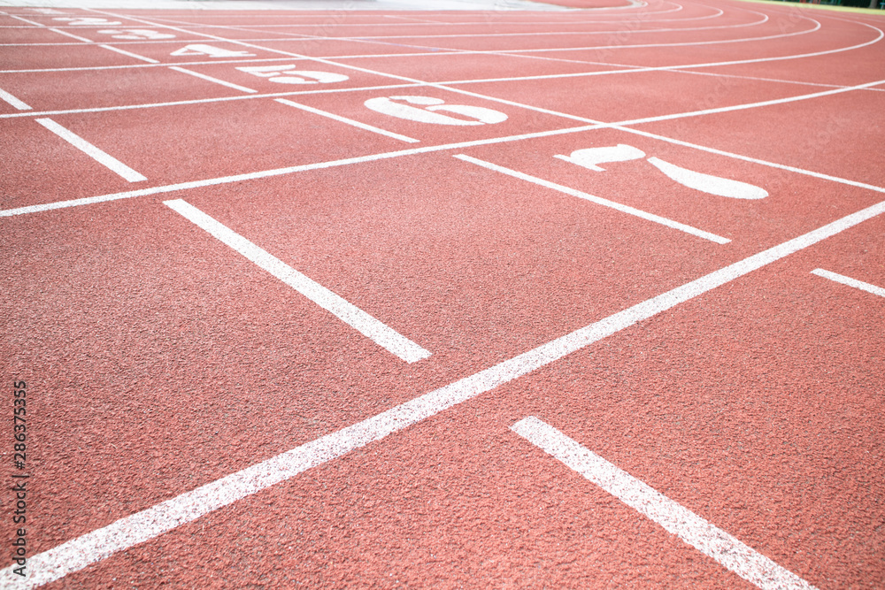 starting position of a treadmill in a stadium