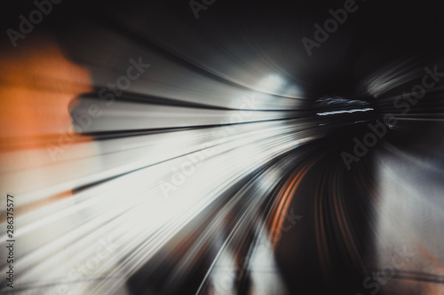 Photography Fast subway view of the MRT in Singapore