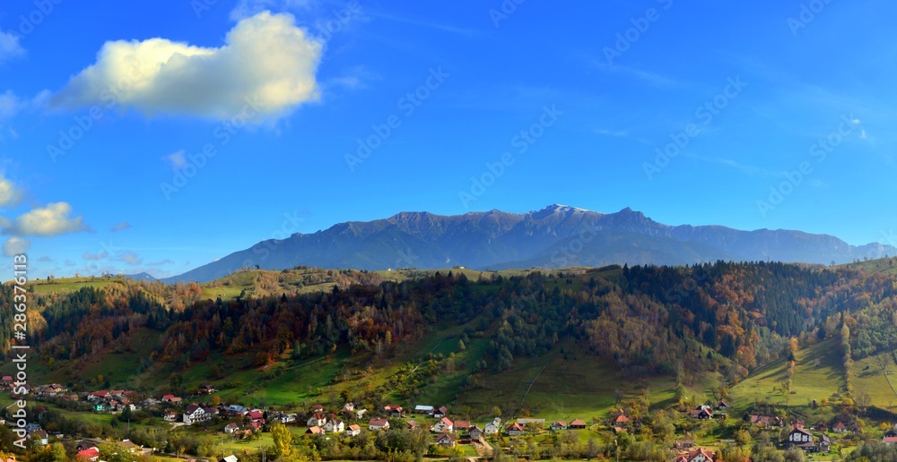 rural landscape from the Bucegi mountains - Romania