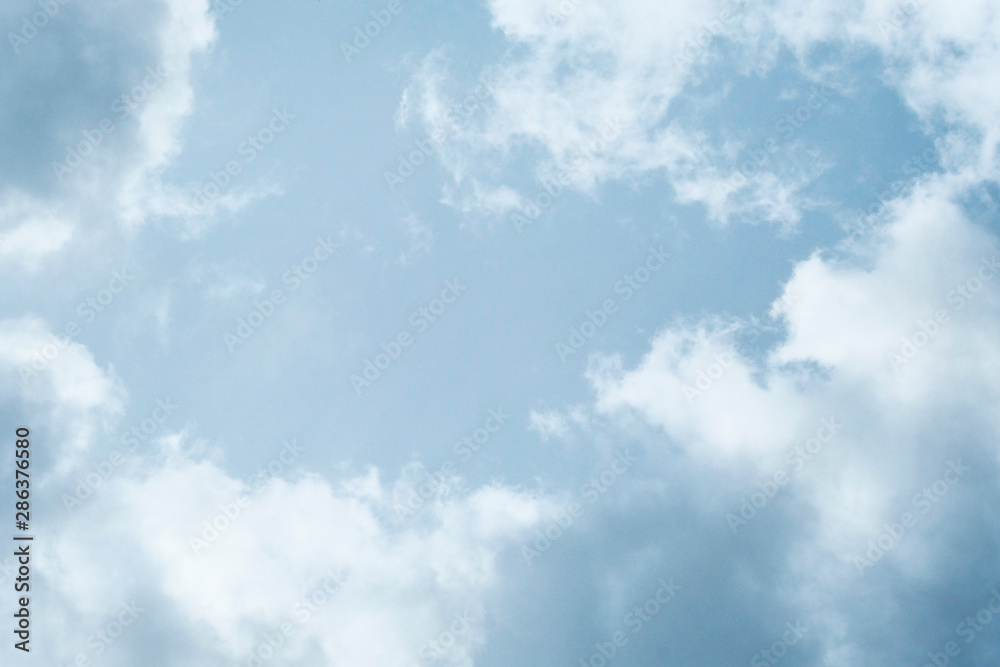 Obraz premium Sky clouds cirrus clouds on a blue background