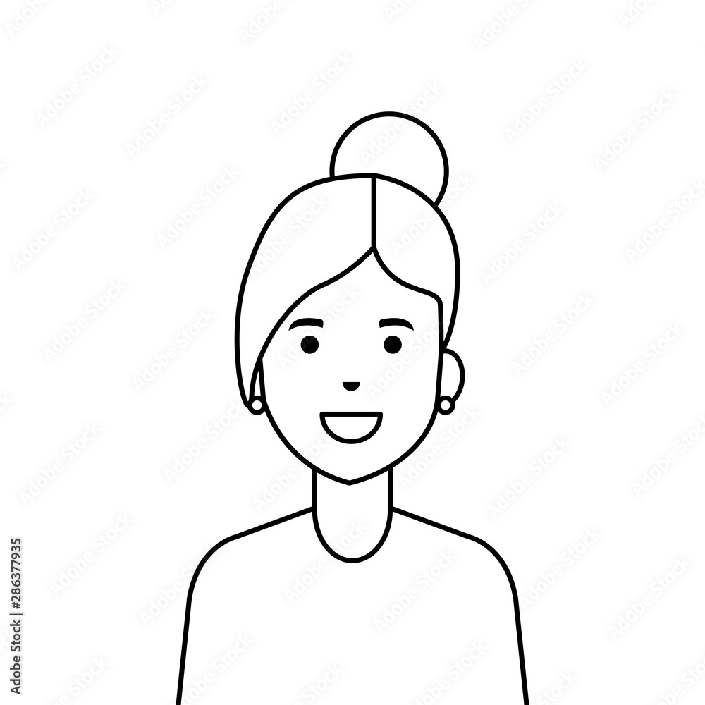 Isolated avatar woman vector design Isolated avatar woman vector design
