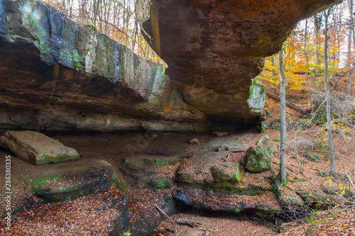 Rockbridge in Autumn, Rockbridge State Nature Preserve, Ohio photo