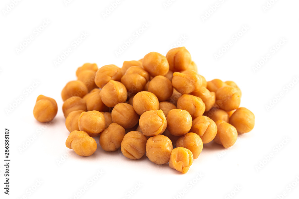 Caramel Bits Used for Baking on a White Background Caramel Bits Used for Baking on a White Background
