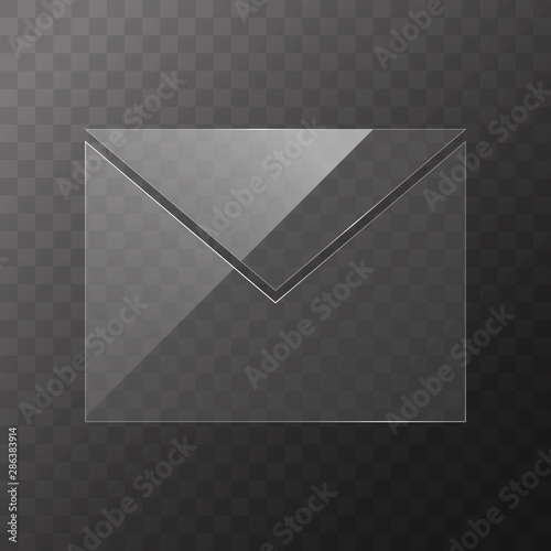 Envelope glass icon unique design vector