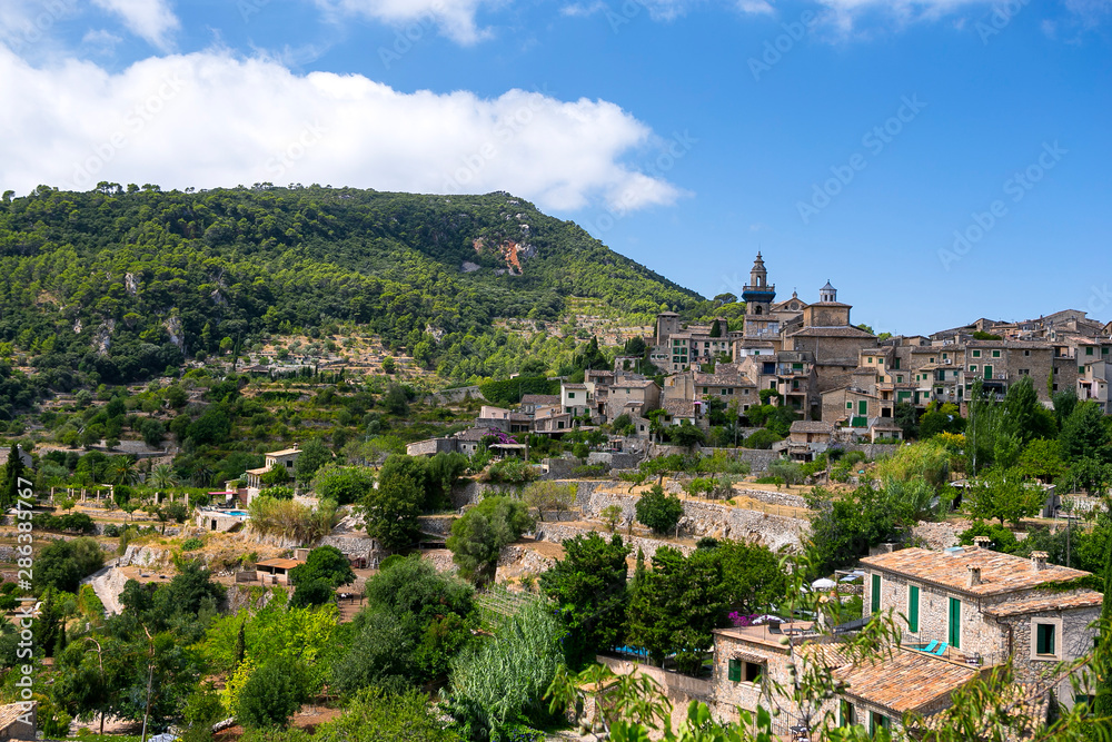 Ancient mountain town Valldemosa in Mallorca island