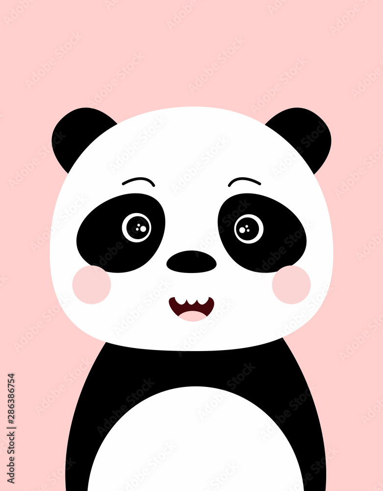 Fototapeta premium śliczna panda na białym tle