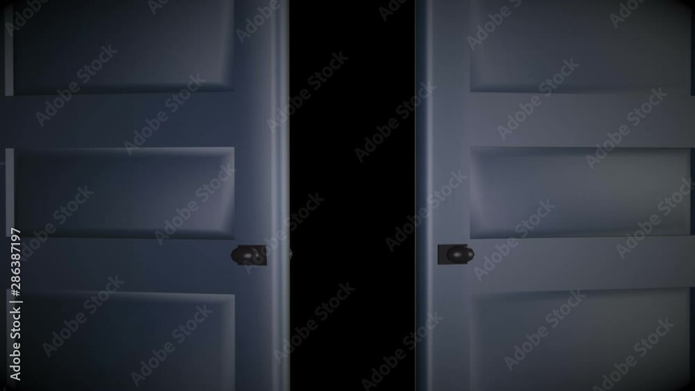 Double doors slowly open to a black background.mov Double doors slowly open to a black background.mov