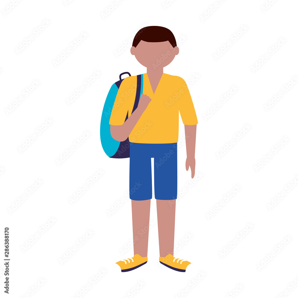 Isolated traveler man vector design Isolated traveler man vector design