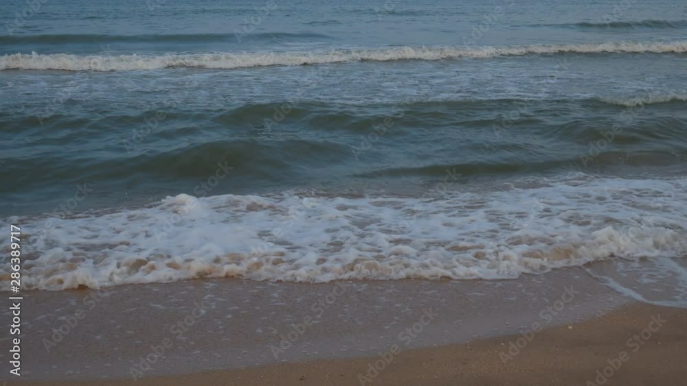 ocean or sea waves crashing on the shore