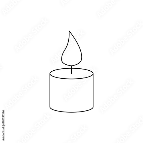 paraffin candle with flame icon