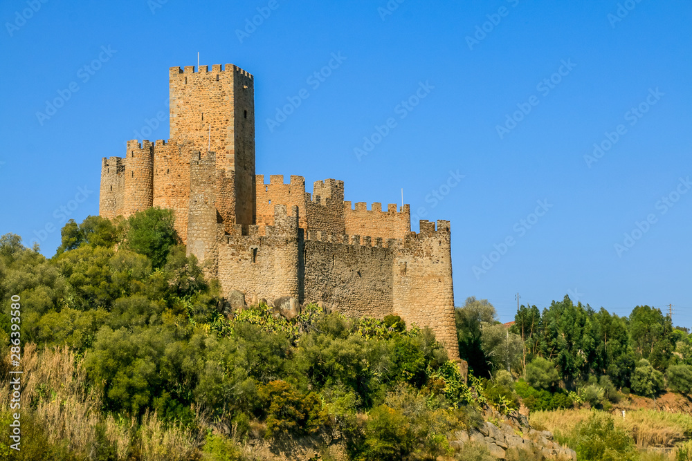 Templar Castle of Almourol in an isle- Vila Nova da Barquinha - Ribatejo - Portugal