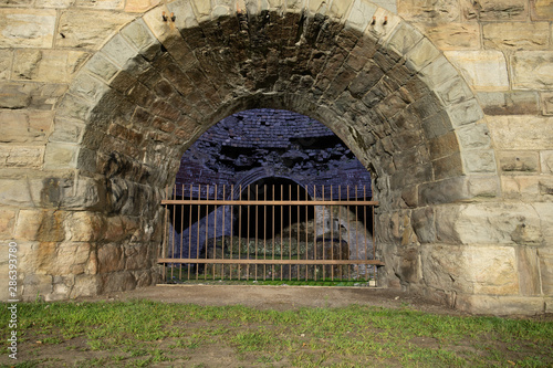 One of the blast furnaces at the Scranton Iron Furnaces.