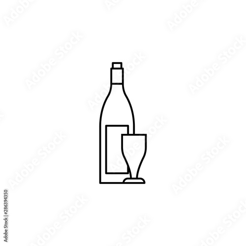 Wine vector icon. Wine vector illustration