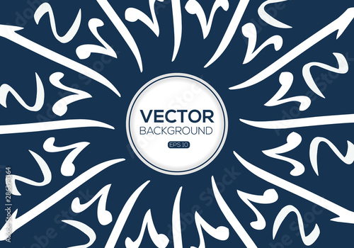 Abstract Background Calligraphy Random Arabic Letters Without specific meaning in English ,Vector illustration 