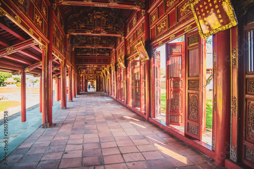 Obraz na płótnie Hue imperial palace and Royal Tombs in Vietnam