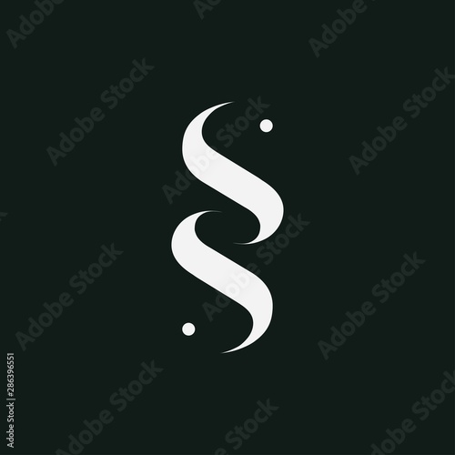 Double S icon.Letter S S icon logo design template.creative initial S S symbol.SS icon