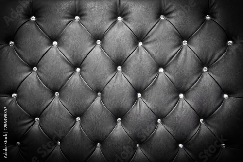 uxury texture of leather furniture decorated with crystal