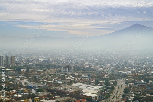 Canvas Print Skyline of Santiago de Chile