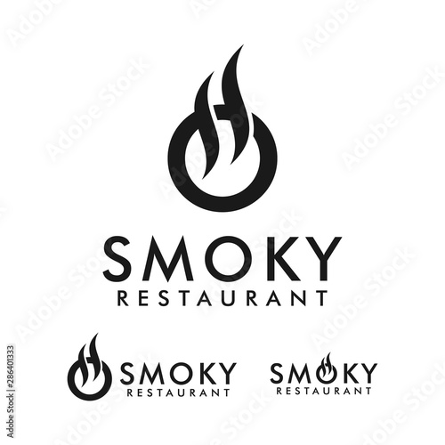 Smoky restaurant logo design inspiration