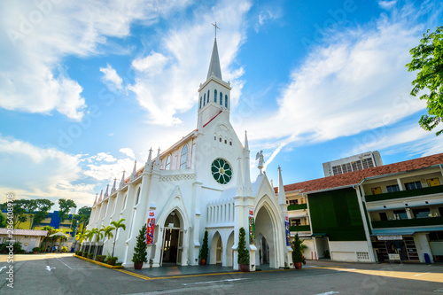 The Church of Our Lady of Lourdes was built between 1886 and 1888, it is located at 50 Ophir Road, near Serangoon Road, Singapore. photo