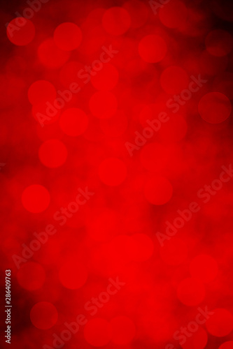 Red Abstract Bokeh Lights Festive Background