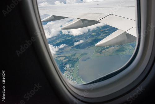 view from airplane window © jmiksanek
