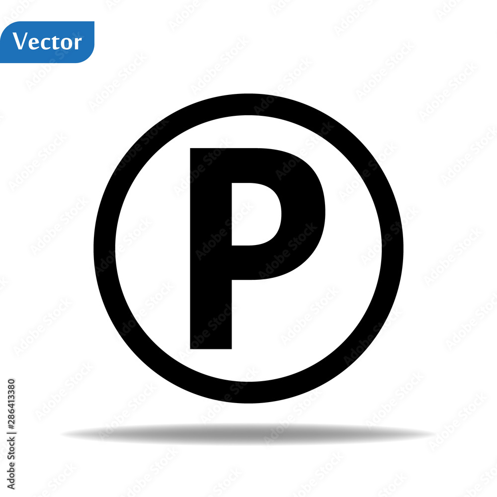 Black Park icon sign, road symbol. Parking public icon street place. Black Park icon sign, road symbol. Parking public icon street place.