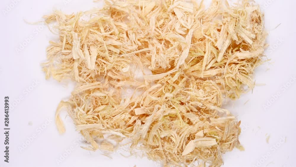 top view herb medicine ZhuRu or Bambusae Caulis in Taenias or Bamboo Shavings rotate and pause top view herb medicine ZhuRu or Bambusae Caulis in Taenias or Bamboo Shavings rotate and pause
