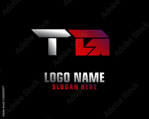 TG Initial letter logo template vector