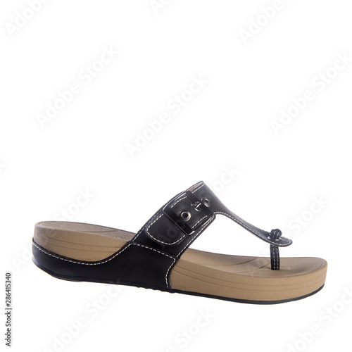 shoe or female fashion sandal on background.