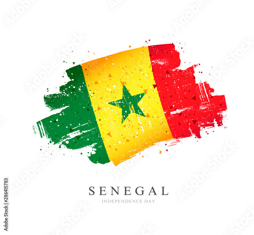 Flag of Senegal. Vector illustration on a white background. photo