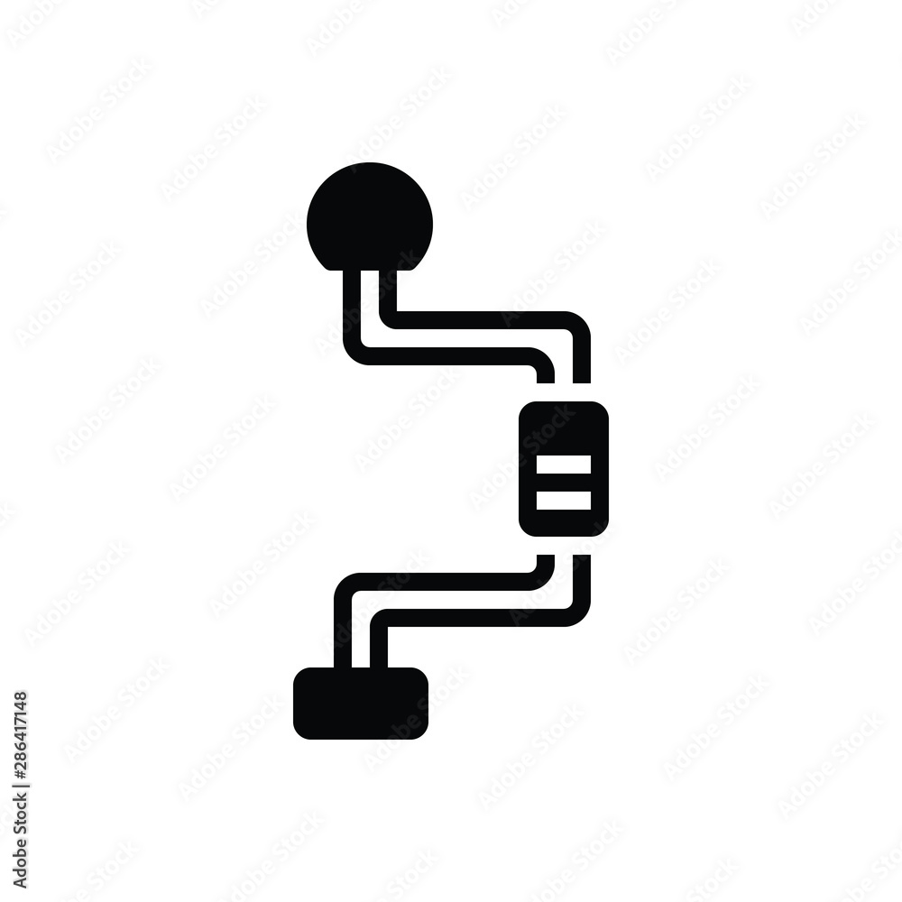 Black solid icon for brace Black solid icon for brace