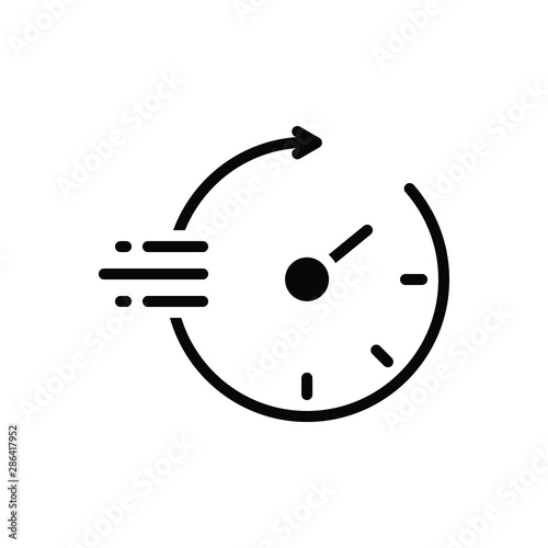 Black solid icon for quickly