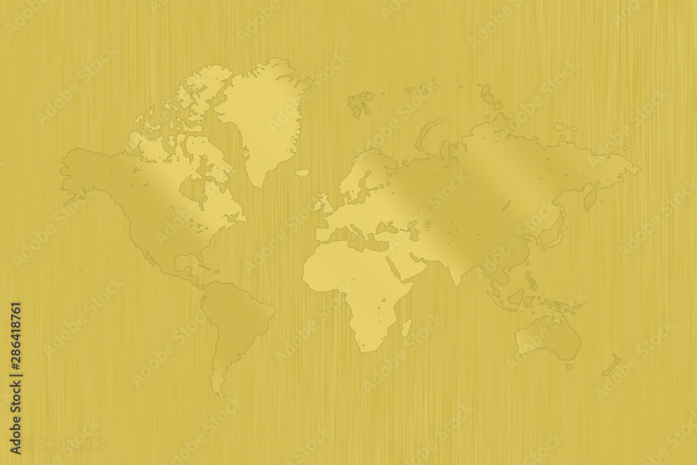 gold background with world map