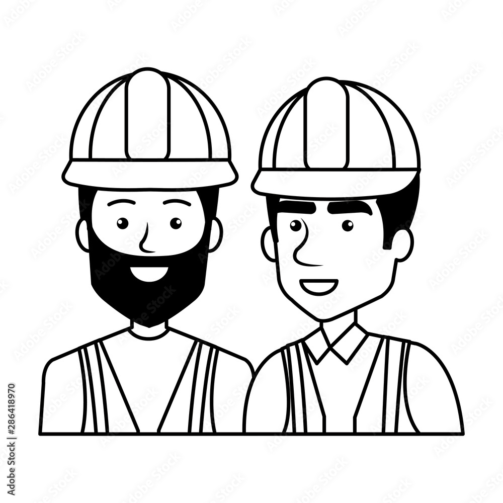 builders constructors with helmets characters builders constructors with helmets characters