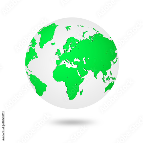 green earth isolate white background