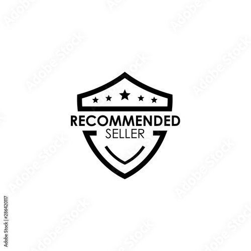 Trusted seller emblem shield logo design template