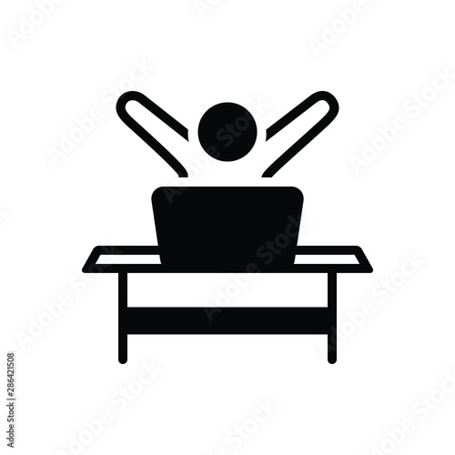 Black solid icon for eager 