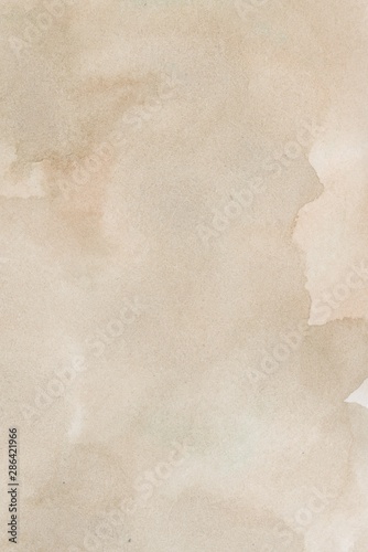 abstract beige splotchy ink watercolor paper background