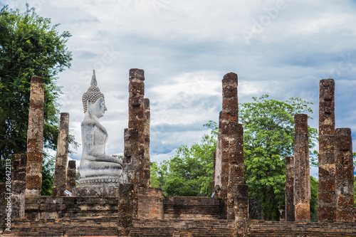 Buddha in Sukhothai historical park in thailand
