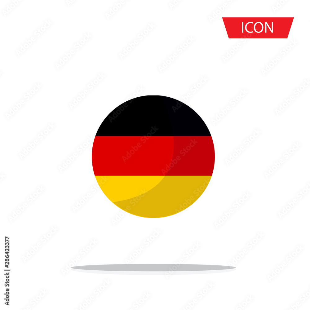 Flags of germany in the form of circular pendants icon isolated on white background. Flags of germany in the form of circular pendants icon isolated on white background.