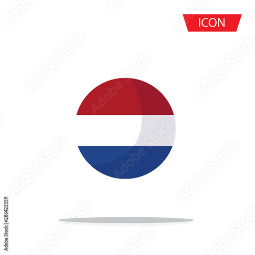 Flags of netherlands in the form of circular pendants icon isolated on white background. Free Download Flags of netherlands in the form of circular pendants icon isolated on white background. - GFXLoad