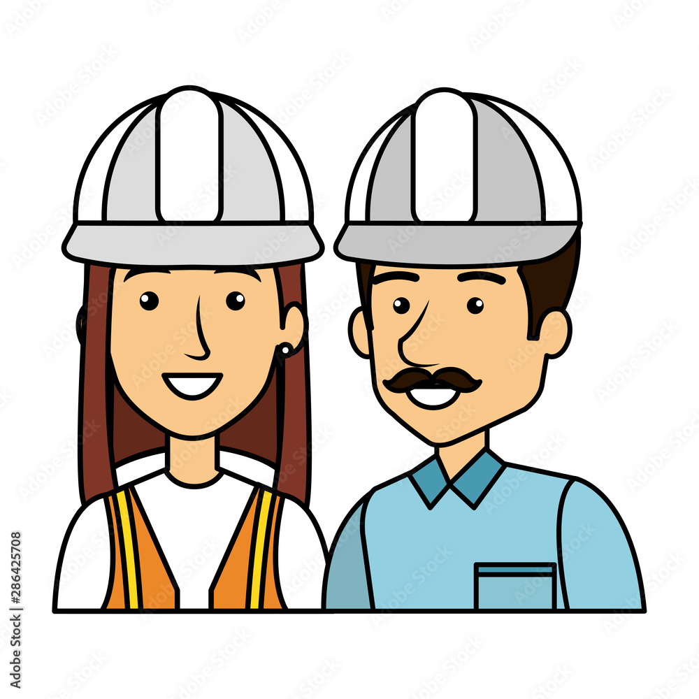 couple of builders constructors characters couple of builders constructors characters