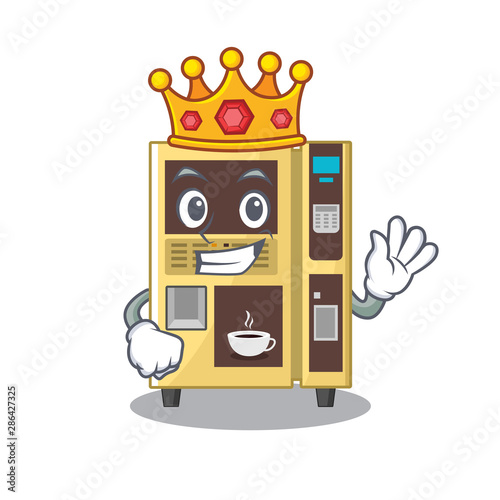 King coffee vending machine in the cartoon photo