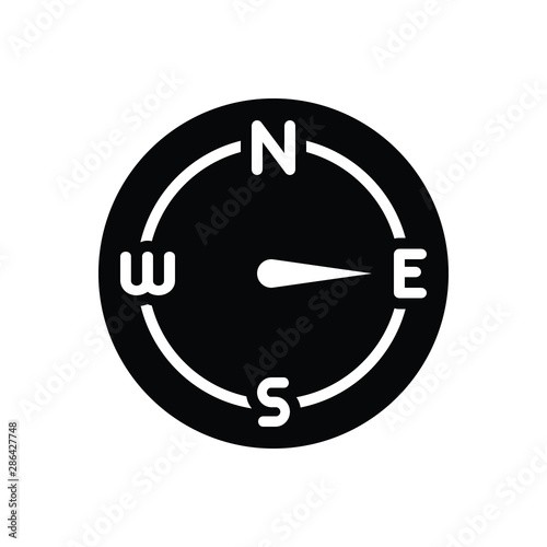 Black solid icon for east eastern