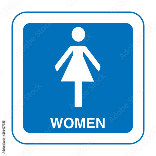 Wallpaper Mural female toilet symbol. Vector figure of standing female Torontodigital.ca