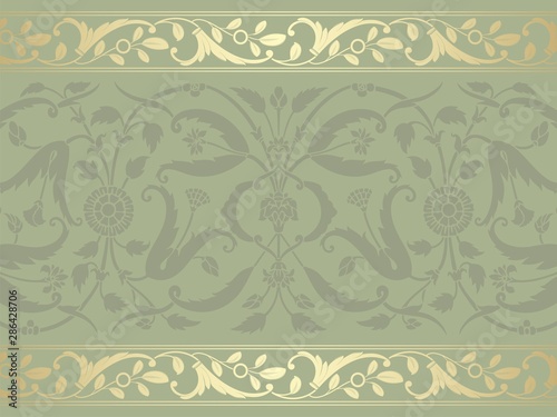 wedding card design, paisley floral pattern , India	