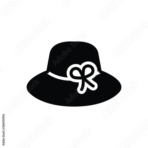 Black solid icon for hat mutch  photo