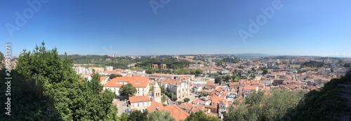 panorama of the skyline of leiria in portugal