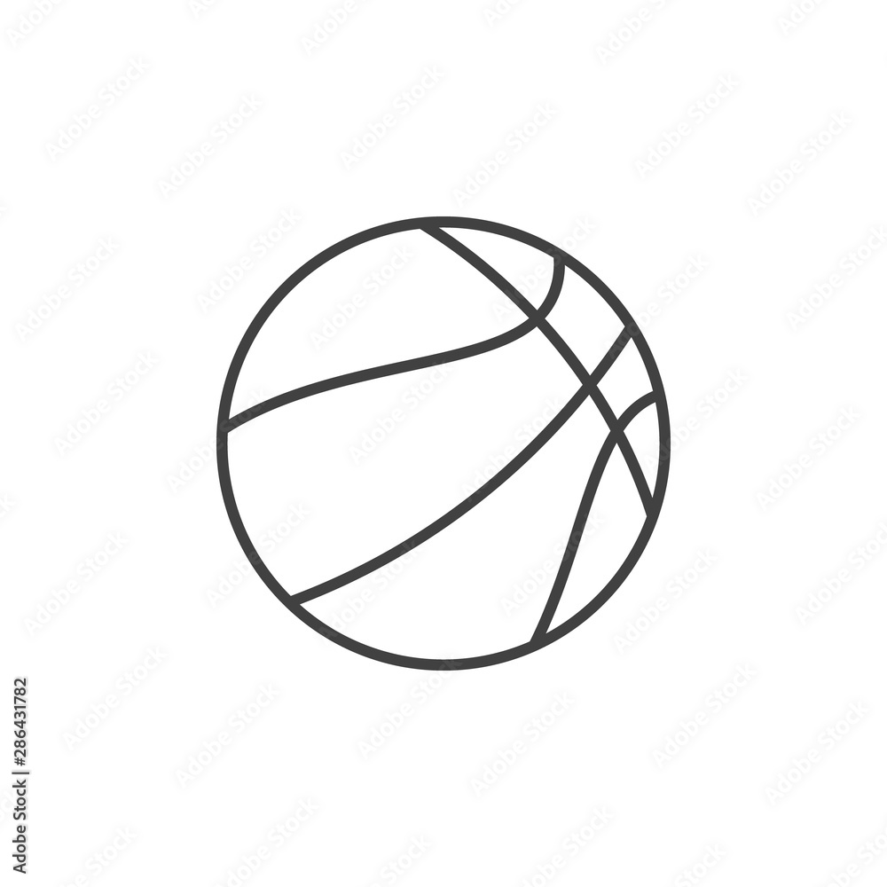 Basketball Ball vector outline concept icon or design element Basketball Ball vector outline concept icon or design element